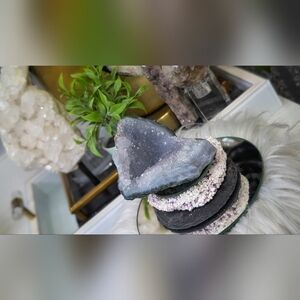 Amethyst & Blue Agate Crystal Cluster